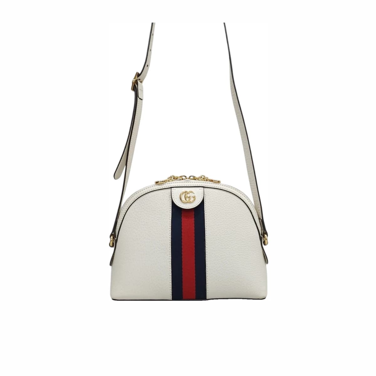 GUCCI 구찌 오피디아 GG 스몰 레더 숄더백 화이트 가죽