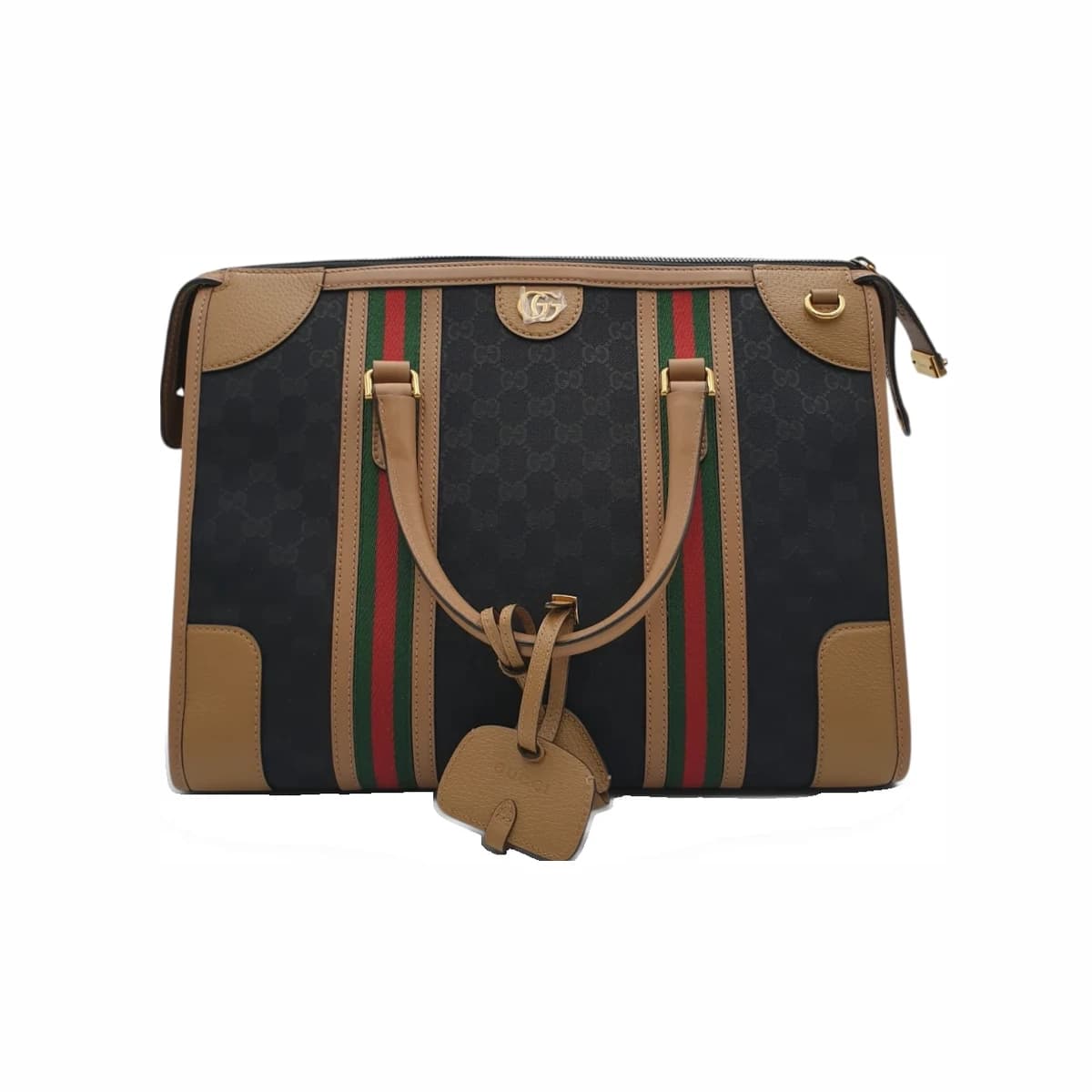 GUCCI 구찌 GG 슈프림 캔버스 바울레토 라지 더플백 멀티