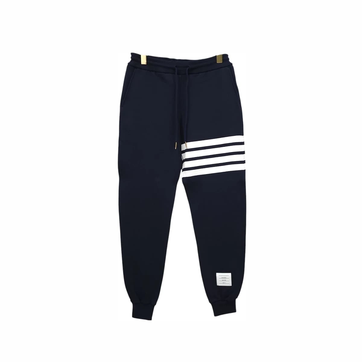 THOM BROWNE 톰브라운 남색 사선 완장 팬츠 0 블랙 데님