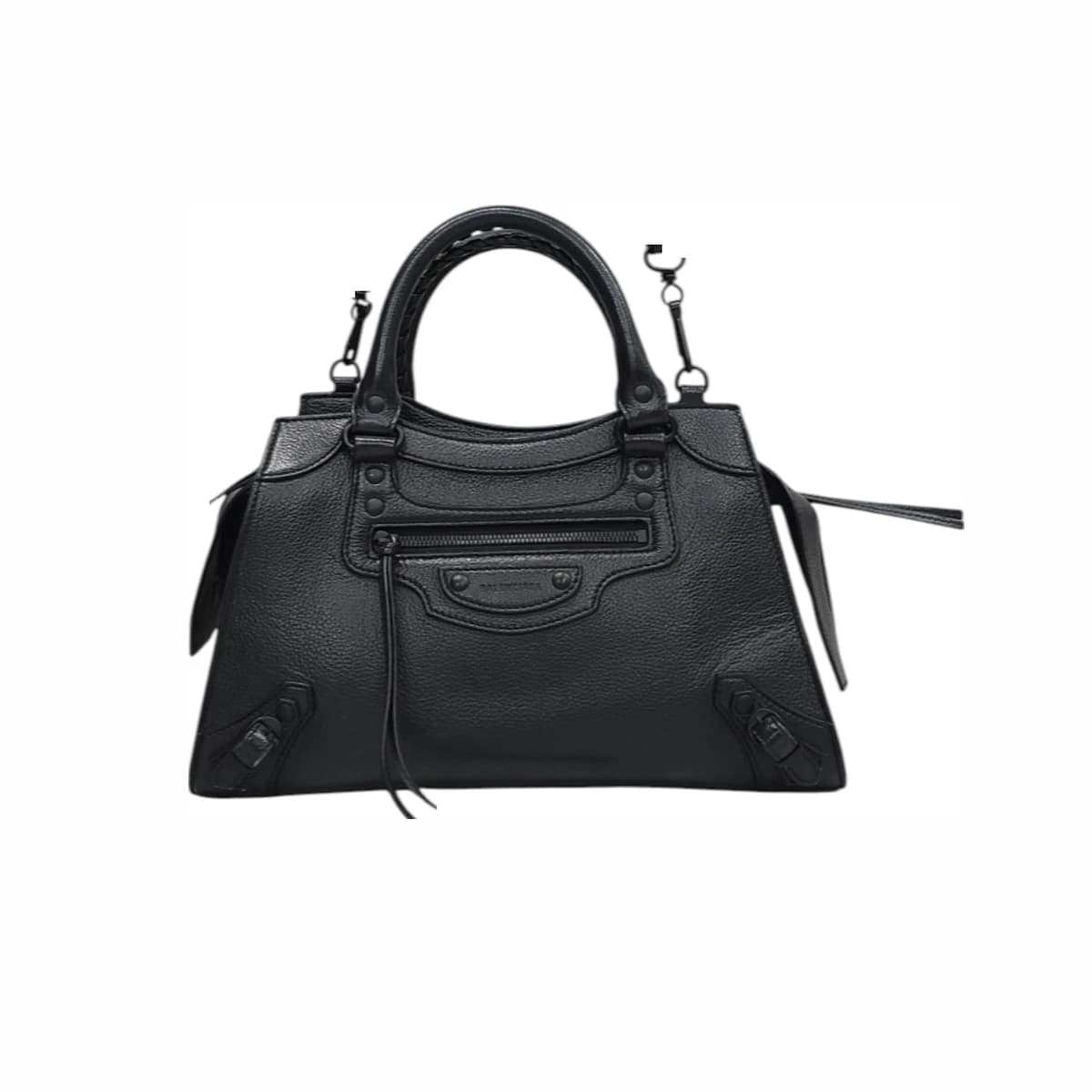 BALENCIAGA 발렌시아가 블랙 네오 클래식 시티 백 스몰 가죽