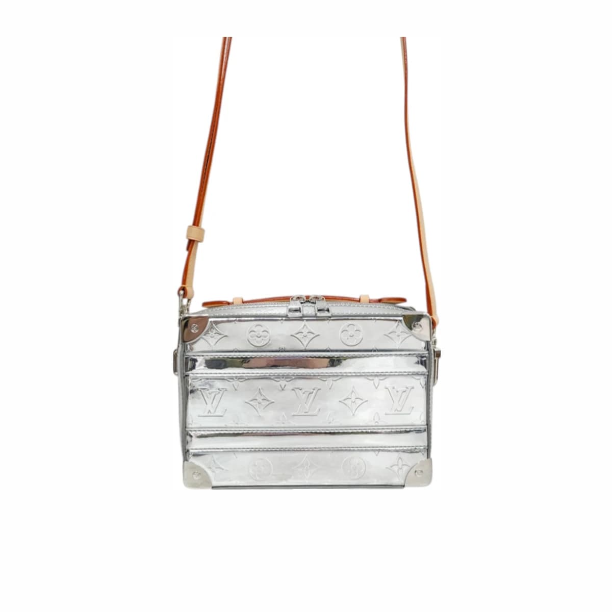 LOUIS VUITTON 루이비통 LV 실버 트렁크 크로스백