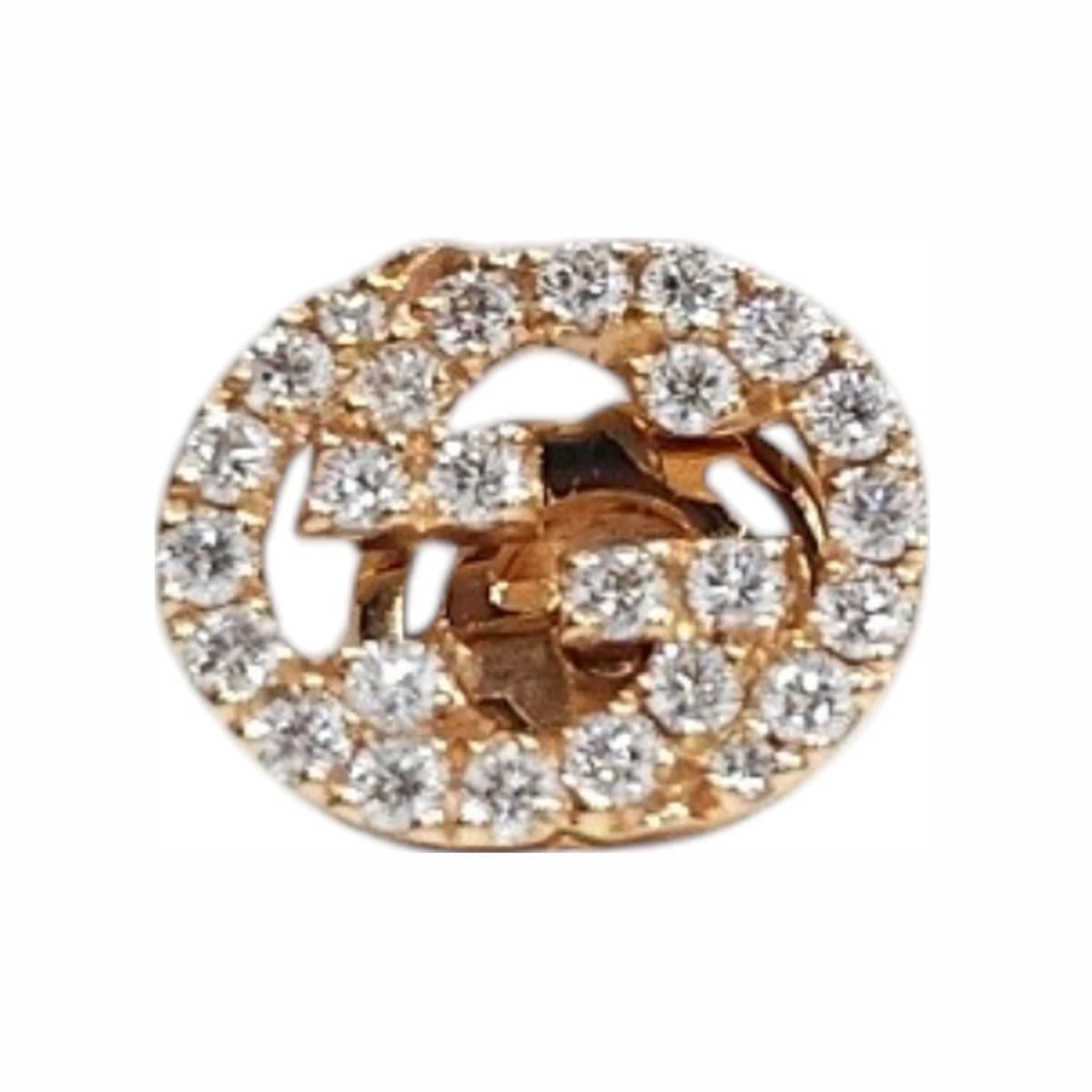 GUCCI 구찌 다이아몬드 GG인터로킹 18K 골드 이어 귀걸이
