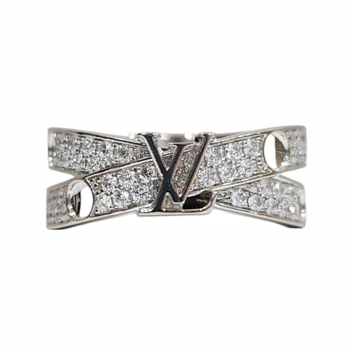 LOUIS VUITTON 루이비통 LV다이아몬드 앙프렝뜨 화이트 골드반지
