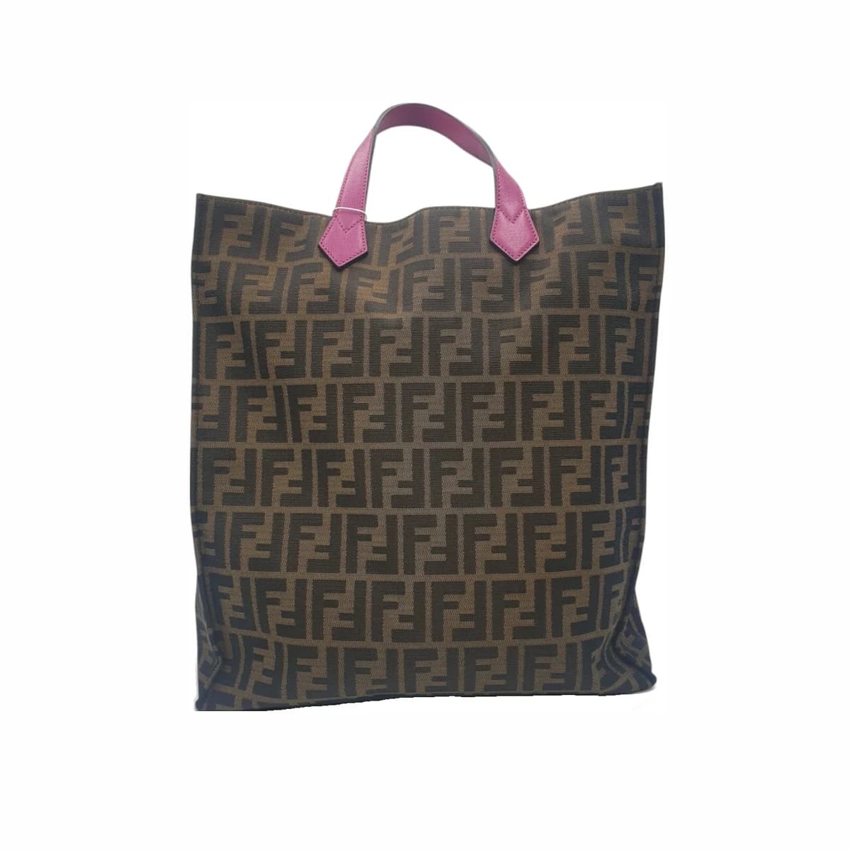 FENDI 펜디 레더 FF 주카 패브릭 토트백 멀티 가죽