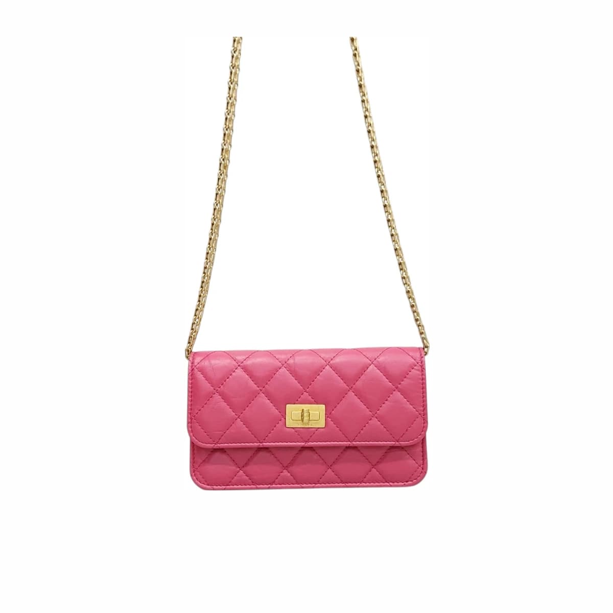 CHANEL 샤넬 2.55빈티지 미니WOC 체인백 핑크