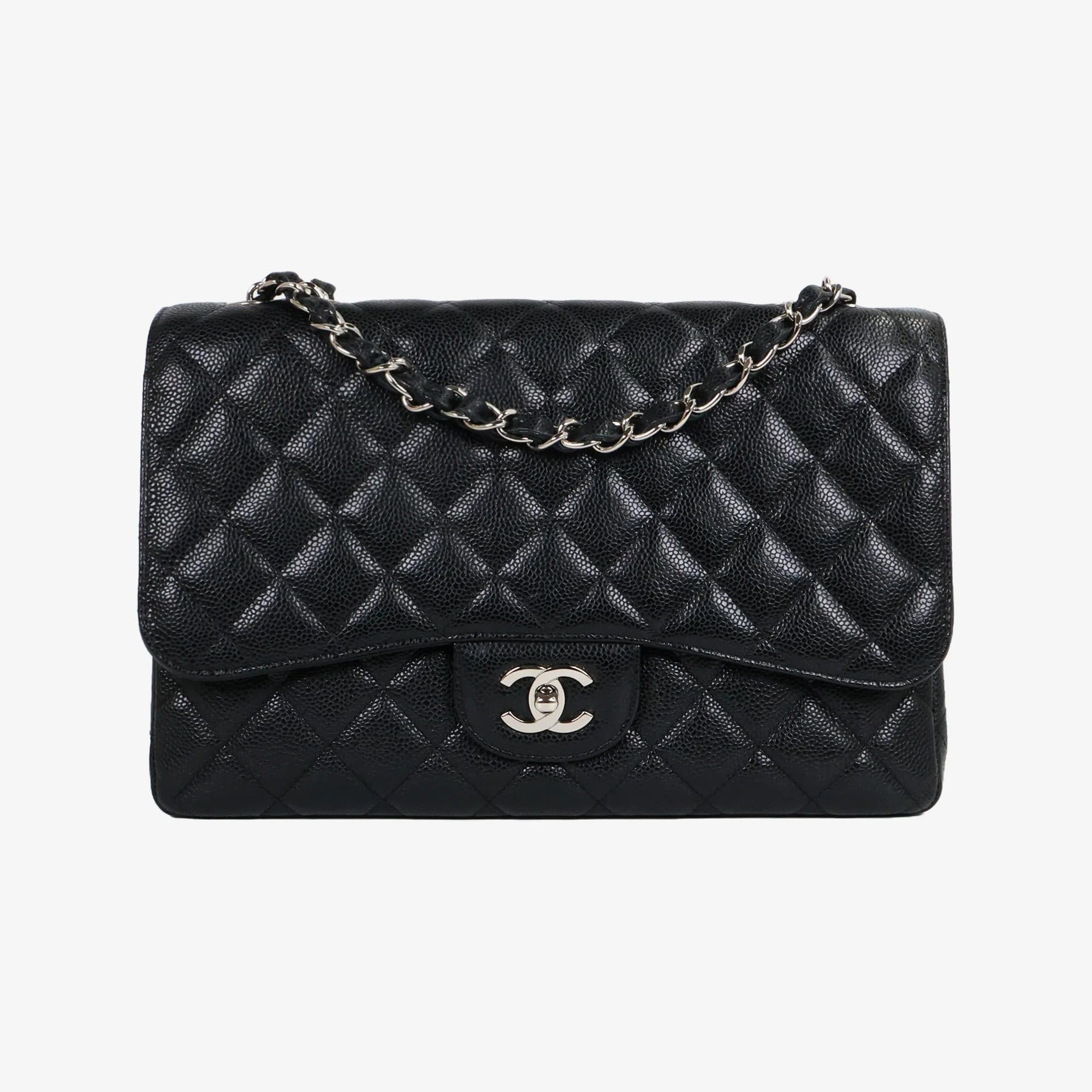 CHANEL 샤넬 클래식 플랩백 점보 라지 블랙 은장